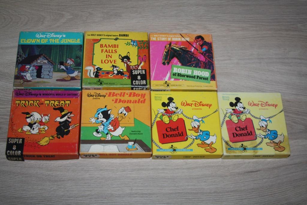 Walt disney home movies , color , B&W , kleinere versies, Enlèvement ou Envoi, Autres personnages, Utilisé, Autres types