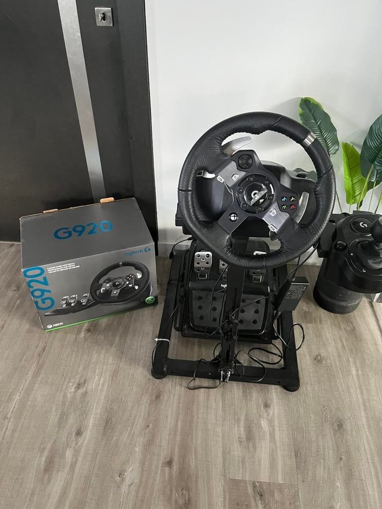 Volant Logitech G920 + levier vitesse + support, Games en Spelcomputers, Ophalen, Zo goed als nieuw