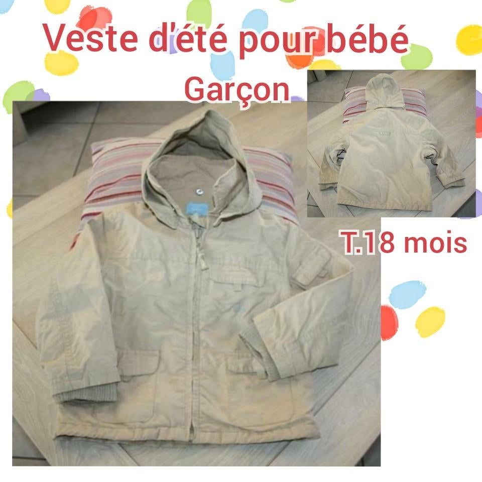 Veste d'été pour bébé garçon-beige-T.18 mois, Enfants & Bébés, Enlèvement ou Envoi, Utilisé, Garçon, Manteau