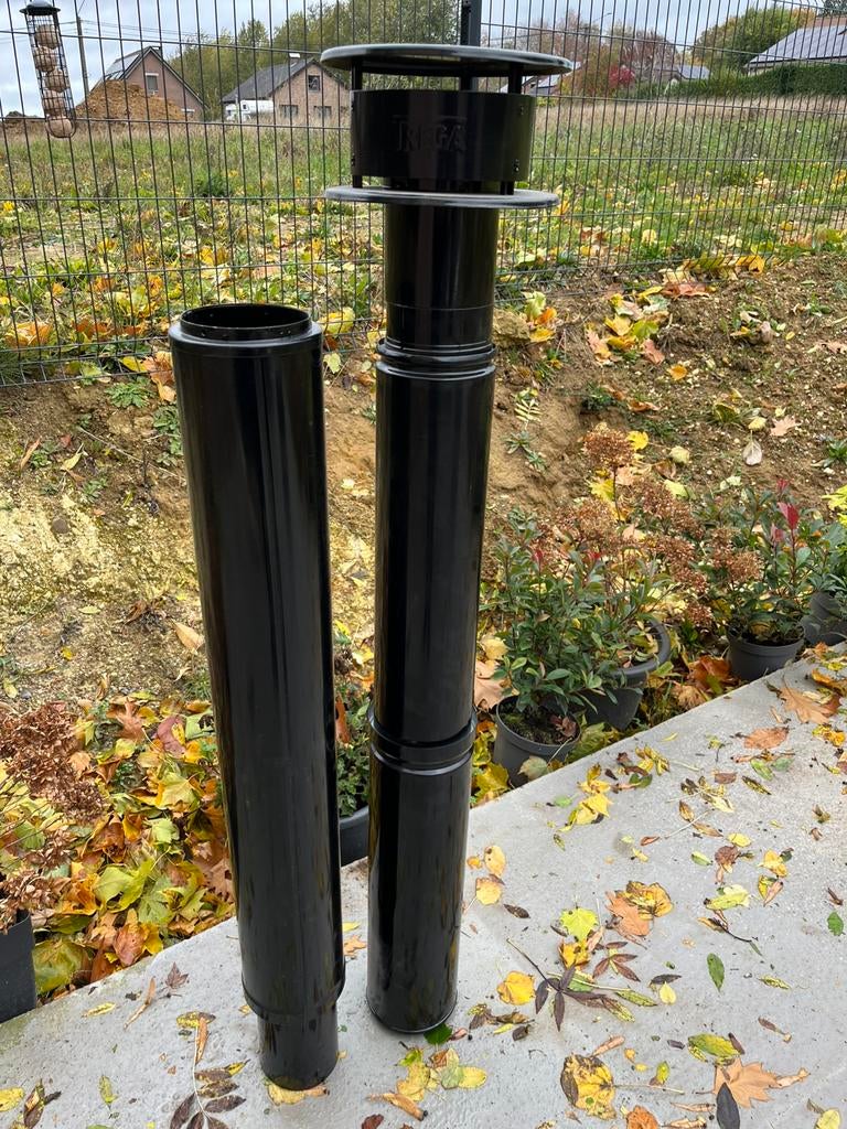 Tuyaux évacuation de gaz avec chapeau, Bricolage & Construction, Tuyaux & Évacuations, Enlèvement, Neuf, Évacuation