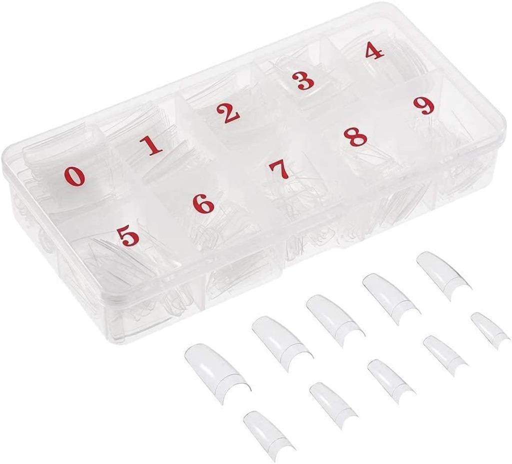 Kunstnagels 500 stuks 10 maten transparant, Overige kleuren, Nieuw, Ophalen of Verzenden, Accessoires