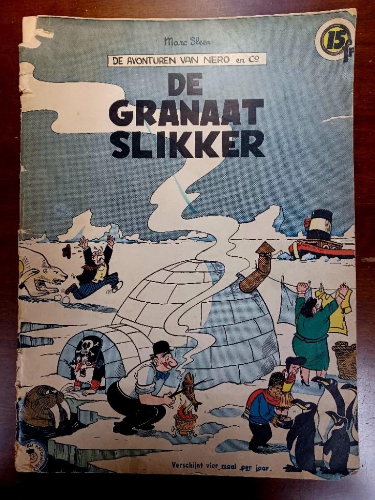 Nero – De Granaatslikker (1ste druk), Boeken, Eén stripboek, Ophalen of Verzenden, Gelezen, Marc Sleen