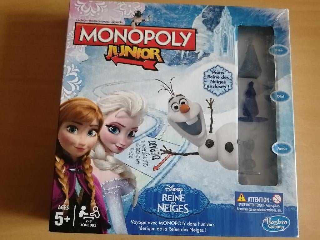 Monopoly Junior Reine des Neiges, Hobby en Vrije tijd, Ophalen of Verzenden, Hasbro