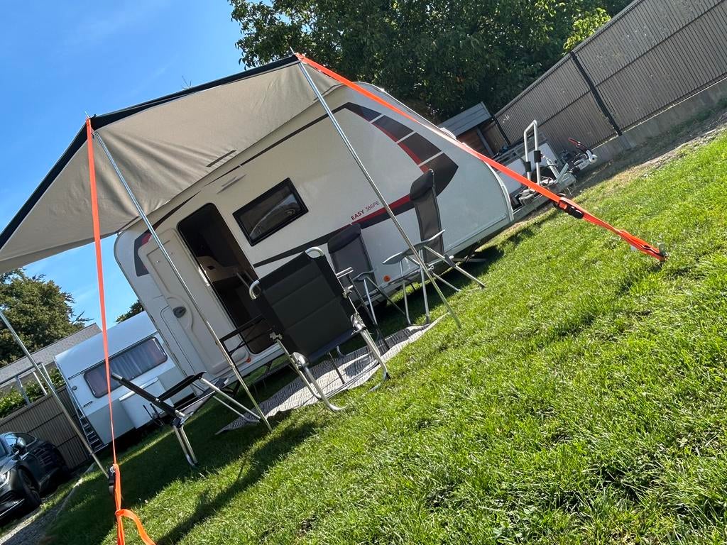 Te huur bij ‘t Caravanboerke: caravans en campers rijbew. B, Caravans en Kamperen, Caravans, Particulier, Fietsenrek, Caravelair