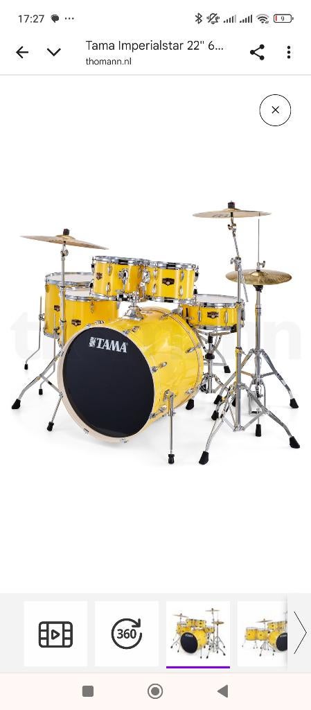 Drumstel Tama Imperialstar weinig gebruikt, Musique & Instruments, Batteries & Percussions, Enlèvement, Comme neuf, Tama