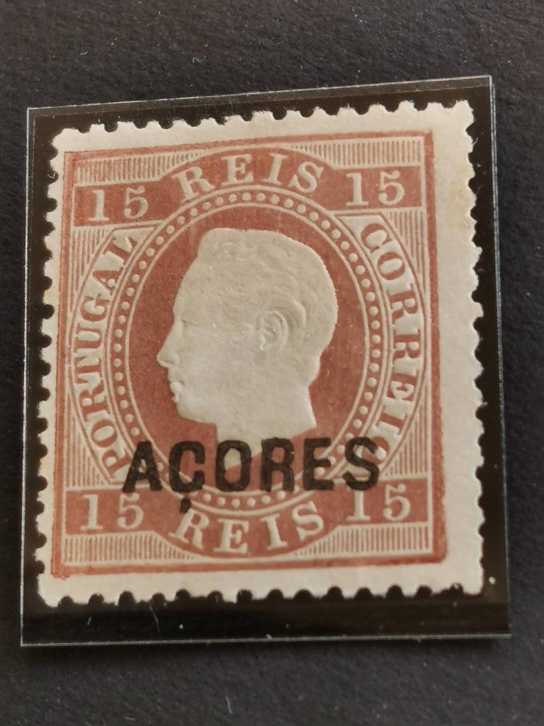 Azoren 1875 - Koning Luis I met opdruk ACORES, Ophalen of Verzenden, Portugal, Gestempeld