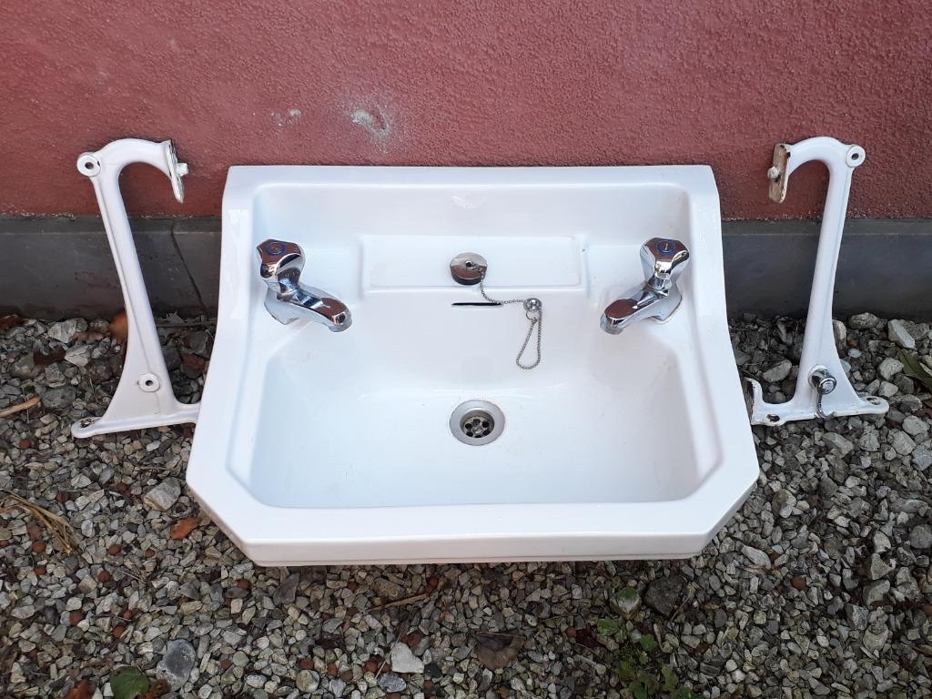 lavabo vintage porcelaine Sphinx année 50, Bricolage & Construction, Sanitaire, Comme neuf, Lavabo, Enlèvement
