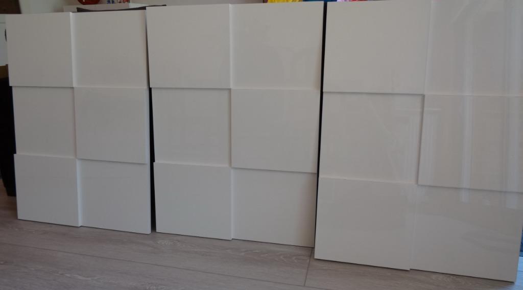 Dama wit gelakte buffetelementen, Ophalen, Overige materialen, Design, 150 tot 200 cm