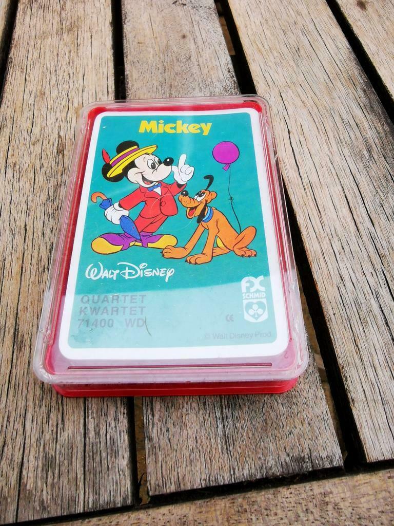 Walt Disney vintage  kwartet mickey in goede staat, Verzamelen, Ophalen of Verzenden, Zo goed als nieuw, Kwartet(ten)