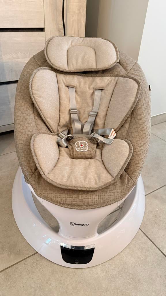 Babygo beige schommelstoel, Neuf, Autres marques, Avec ceinture(s), Enlèvement