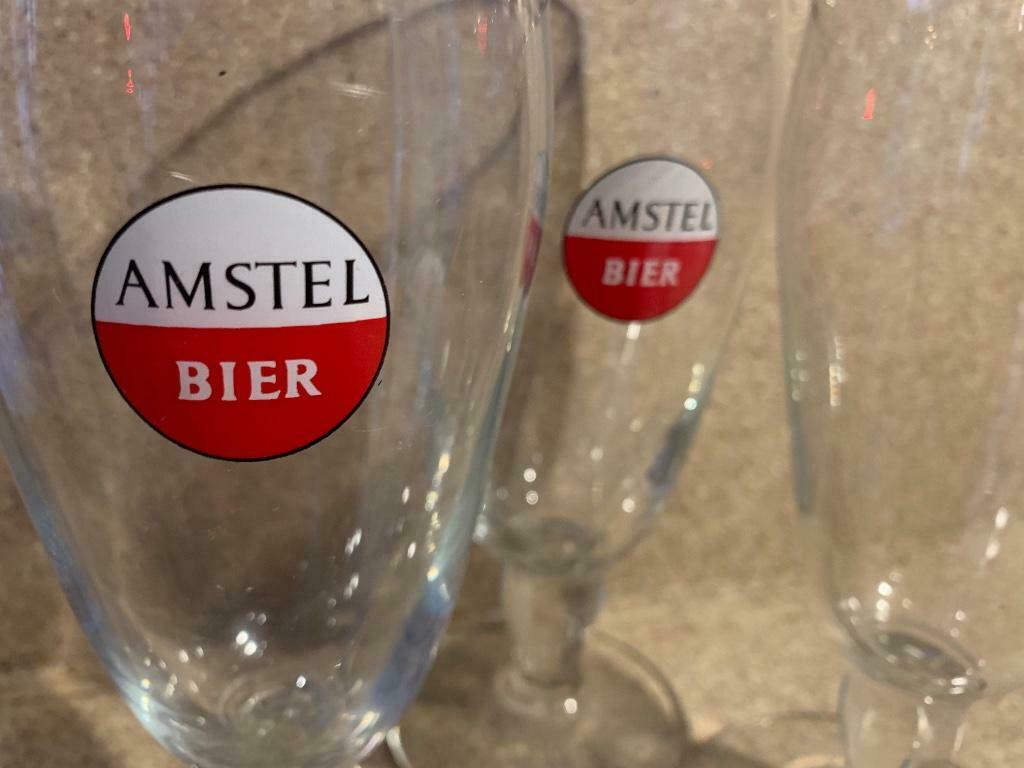 Amstel divers verres des années 60, Utilisé, Verre ou Verres, Amstel