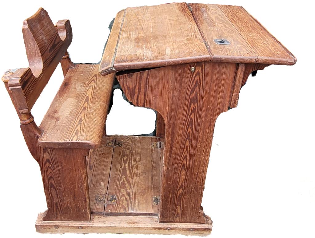 Banc écolier ancien, Antiquités & Art, Enlèvement