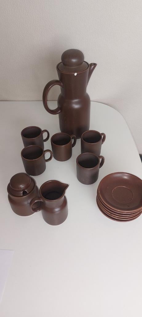 Bruin koffie servies, Antiek en Kunst, Ophalen of Verzenden