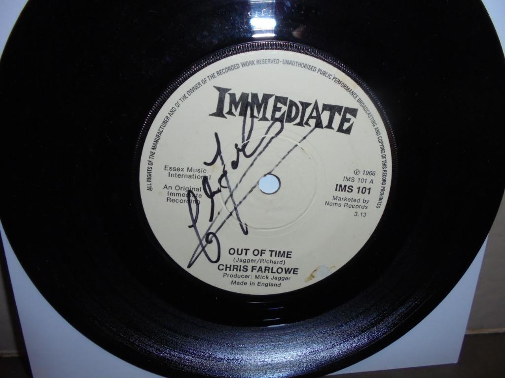 out of time Chris Farlowe  getekend, Ophalen of Verzenden