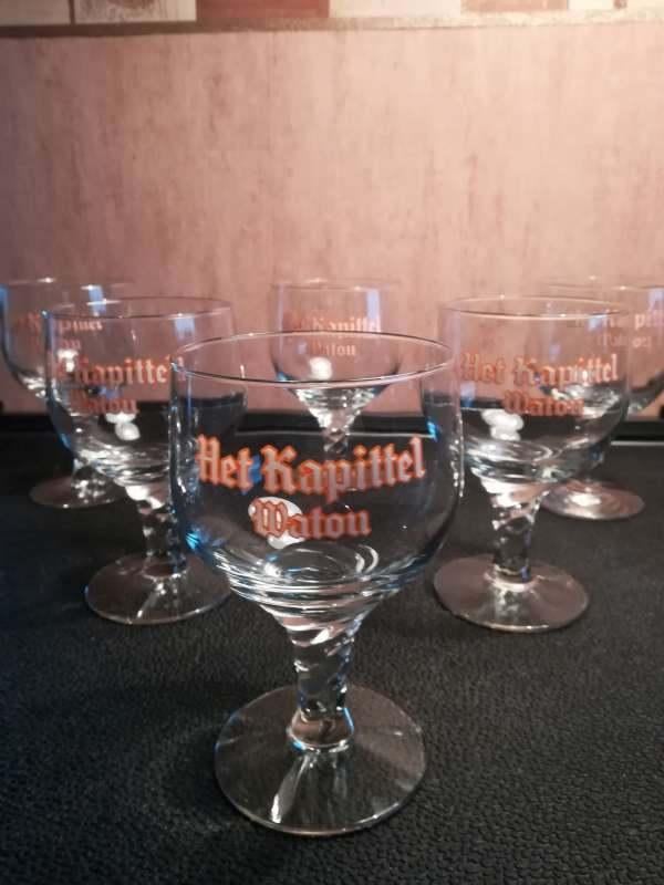 6 glazen Abdijbier Het Kapittel Watou of Timmermans, Ophalen of Verzenden, Zo goed als nieuw, Glas of Glazen, Overige merken