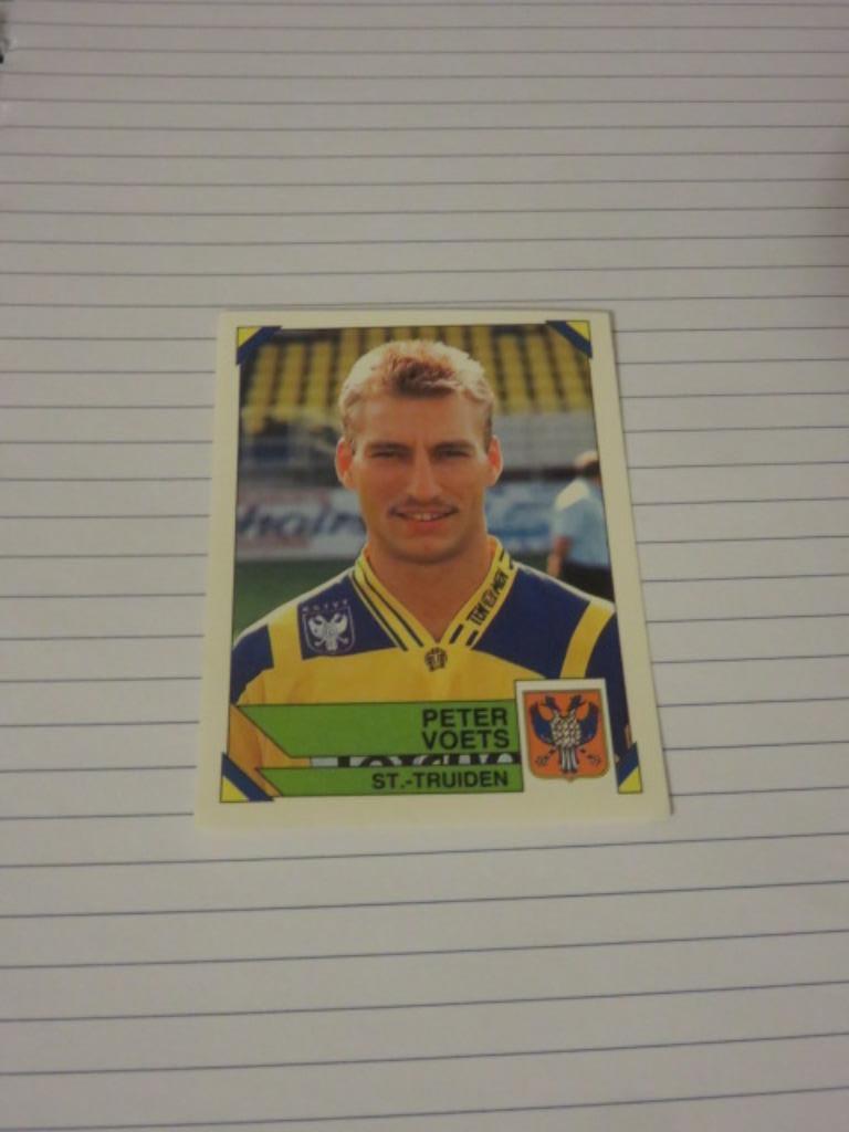 Voetbal: Sticker football 95 :  Peter Voets - STVV, Enlèvement ou Envoi, Neuf, Autocollant