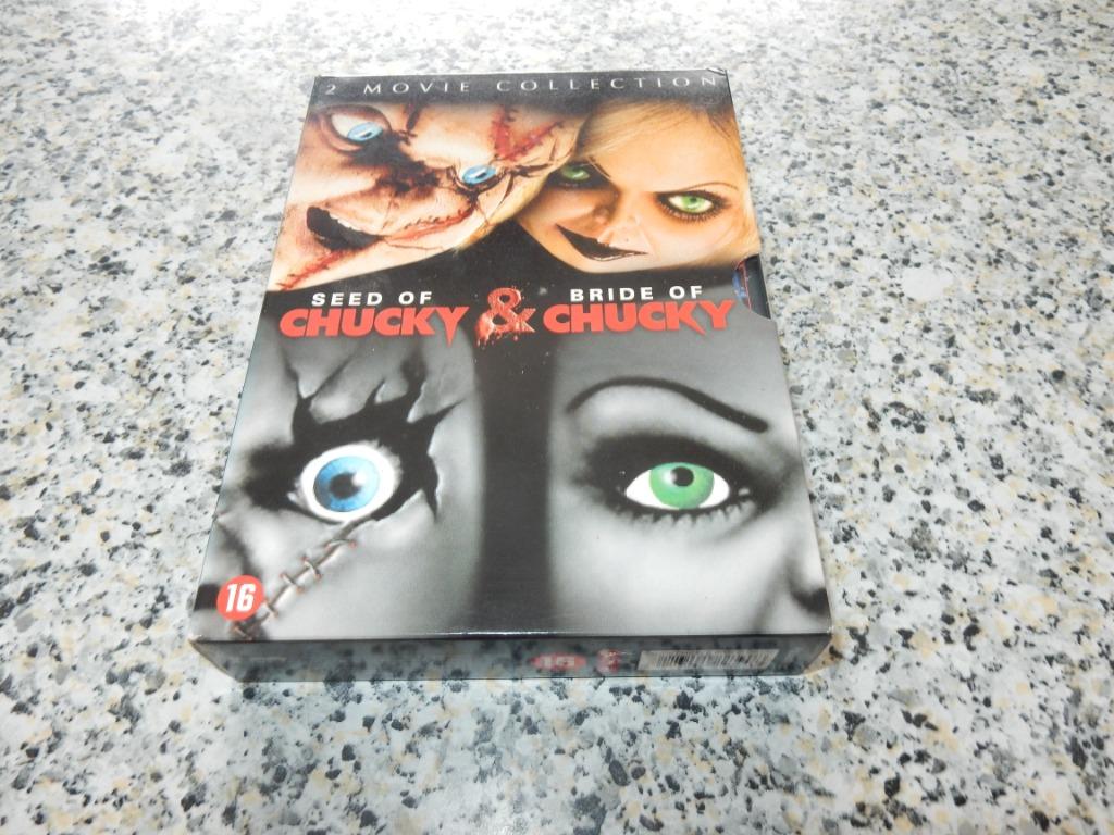 nr.1597 - Dvd: seed of chucky & bride of chucky - horror, Cd's en Dvd's, Vanaf 16 jaar, Slasher, Boxset, Ophalen of Verzenden
