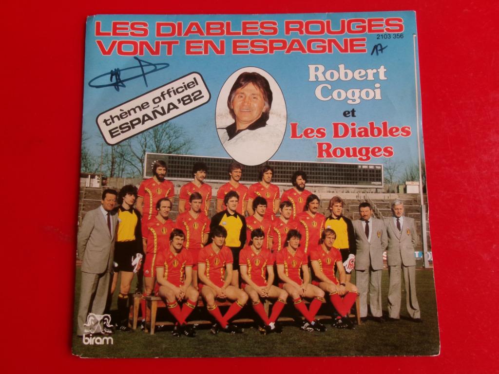 DISQUE / VINYL 45 TOURS :LES DIABLES ROUGES VONT EN ESPAGNE, CD & DVD, Vinyles | Autres Vinyles, Enlèvement, Utilisé, Autres formats
