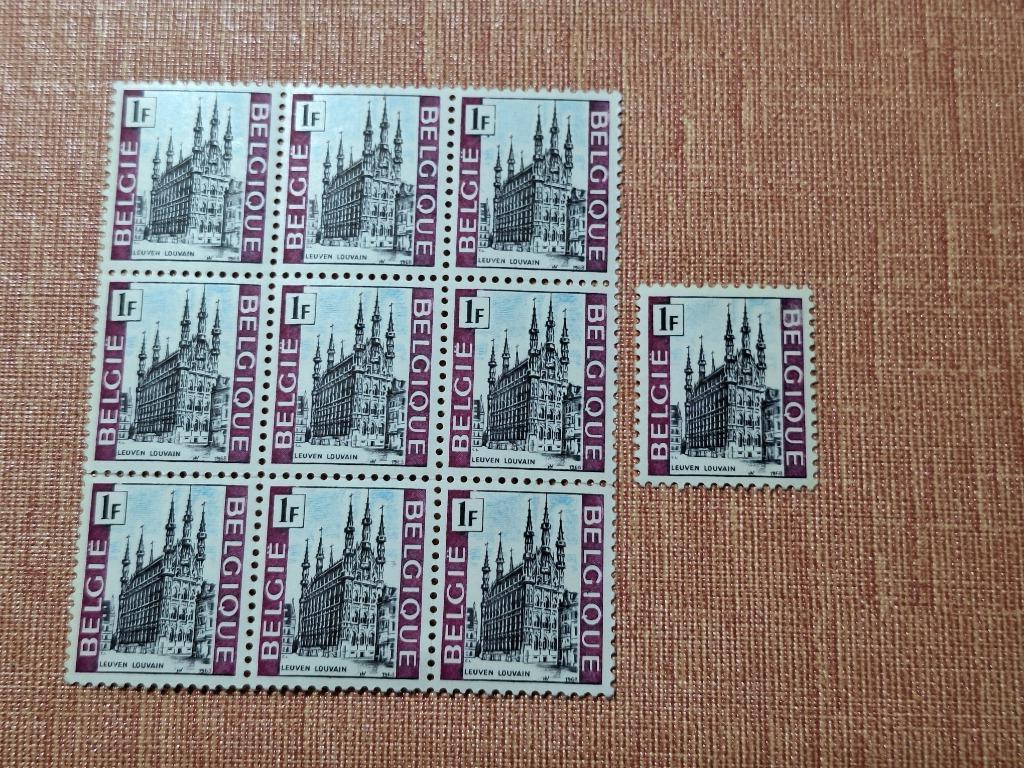 10 Belgische postzegels: Louvain/Leuven, Postzegels en Munten, Ophalen of Verzenden, Postfris