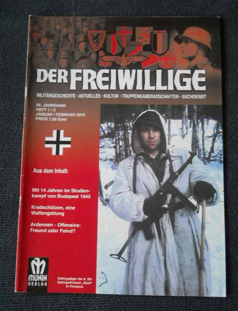 Lot de 7 magazines  Der Freiwillige, Enlèvement, Deuxième Guerre mondiale, Utilisé