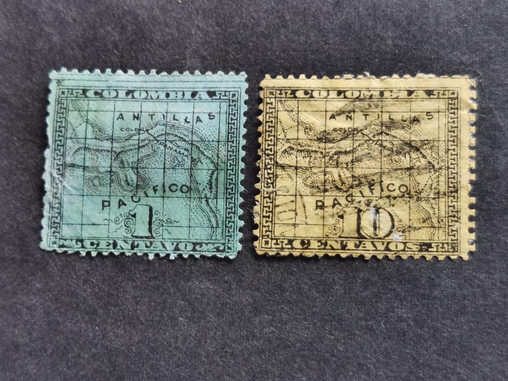 Groot-Colombia - Department Panama 1887 - landkaart, Ophalen of Verzenden, Gestempeld, Midden-Amerika