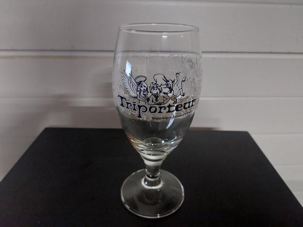 Bierglas Triporteur, Verzamelen, Ophalen of Verzenden, Zo goed als nieuw, Bierglas