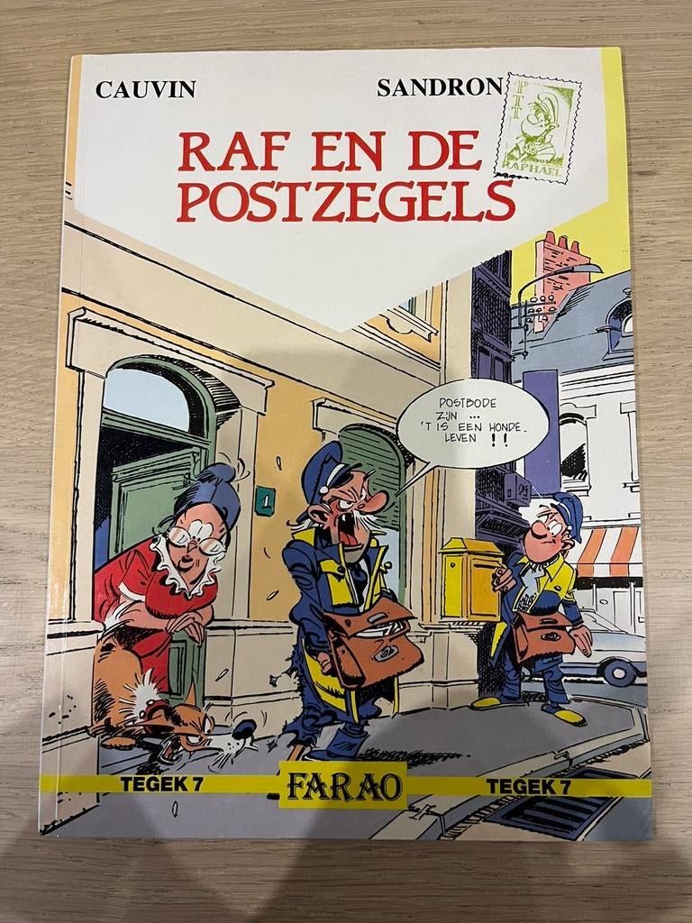 Tegek7 - Farao - Raf en de postzegels, Boeken, Stripverhalen, Eén stripboek, Ophalen of Verzenden