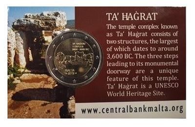 Malta 2019 - 2 euro in coincard - Ta Hagrat, Ophalen of Verzenden, Malta, 2 euro