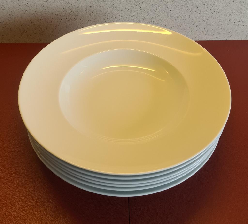 6 grandes assiettes creuses/ à pâtes 'Villa Blumenthal', Maison & Meubles, Enlèvement, Neuf, Uni, Assiettes(s)