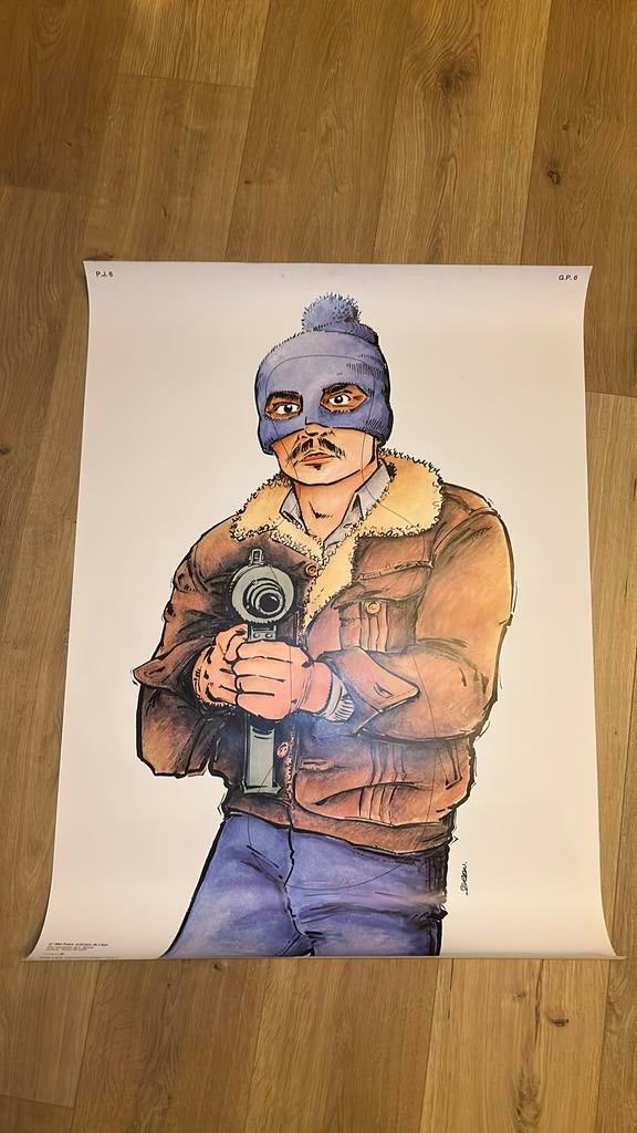Affiche Seron Police Liège 1984, Enlèvement ou Envoi, Neuf