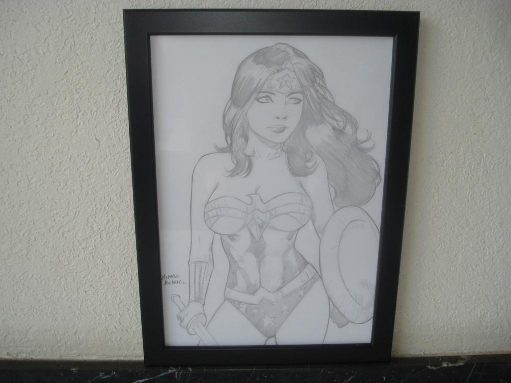 Wonder Woman N°2 Dessin Original Ed Benes Studios DC Comics, Rechthoekig Staand, Met lijst, Nieuw, Ophalen of Verzenden