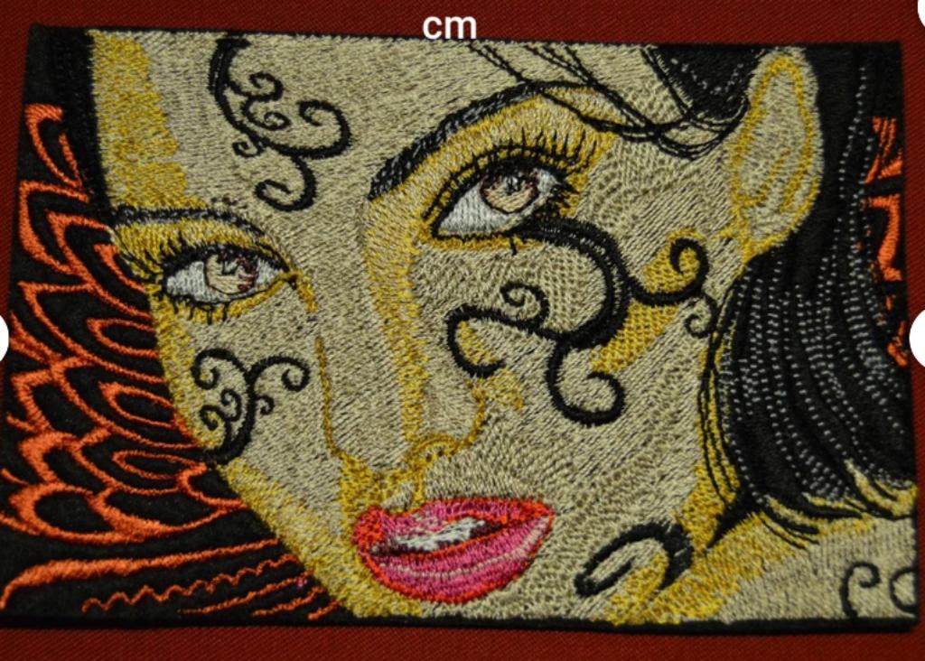 patch, écusson, dame, gothique, dame fatale, 13.5/8.5cm,, Envoi, Neuf, Autres types