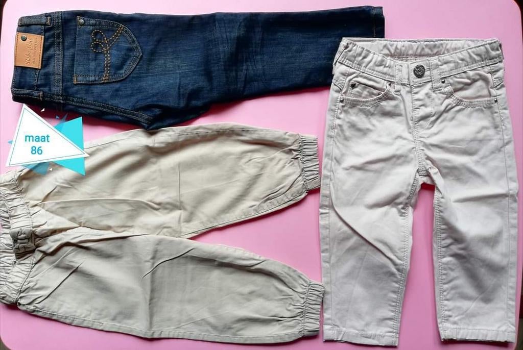 Drie broekjes maat 86, Enlèvement ou Envoi, Comme neuf, Fille, Pantalon