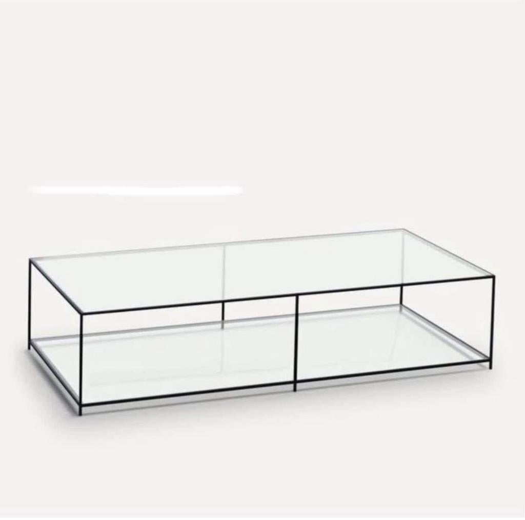 table basse à double plateau AM.PM, Enlèvement, Comme neuf, Rectangulaire, Verre