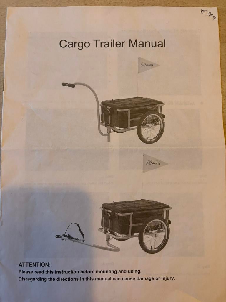 Fietskar NIEUW Vantly, Vélos & Vélomoteurs, Accessoires vélo | Remorques, Neuf, 40 à 60 kg, Remorque à bagages, Enlèvement