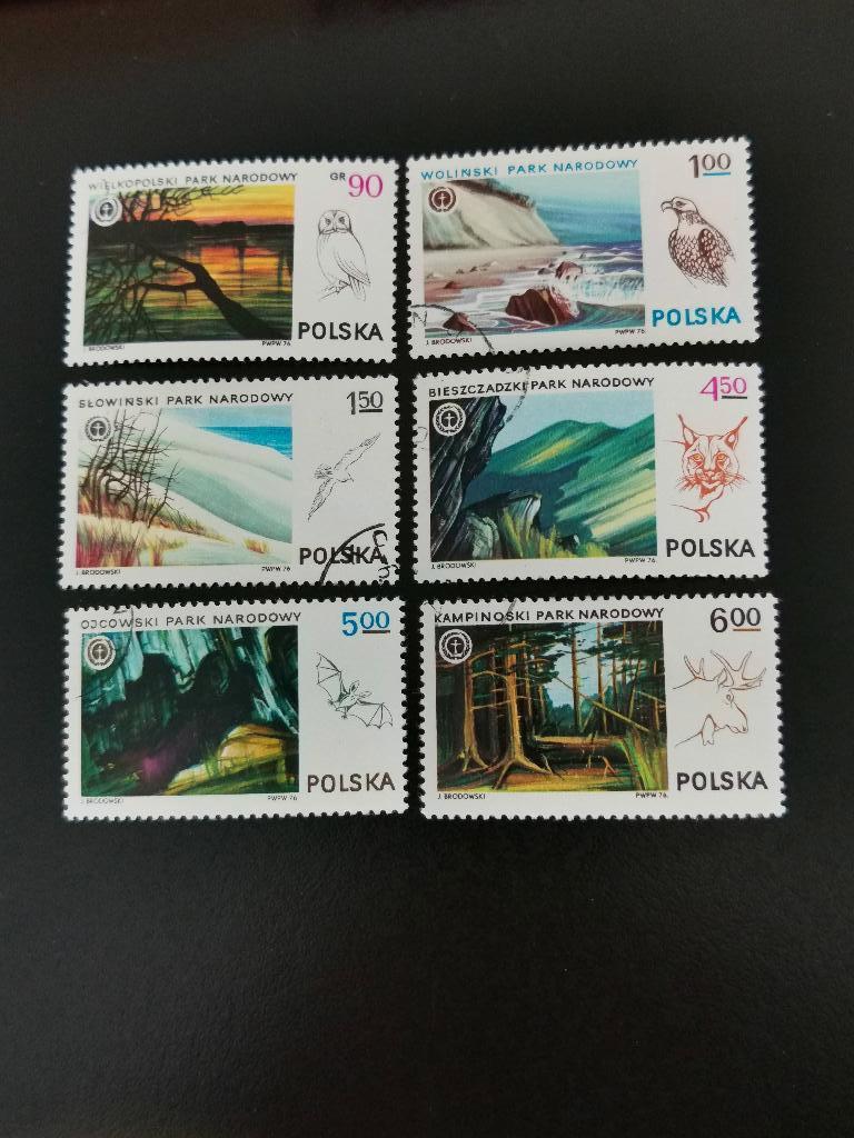 Polen 1976 - nationale parken, vogels, wilde dieren, Ophalen of Verzenden, Polen, Gestempeld