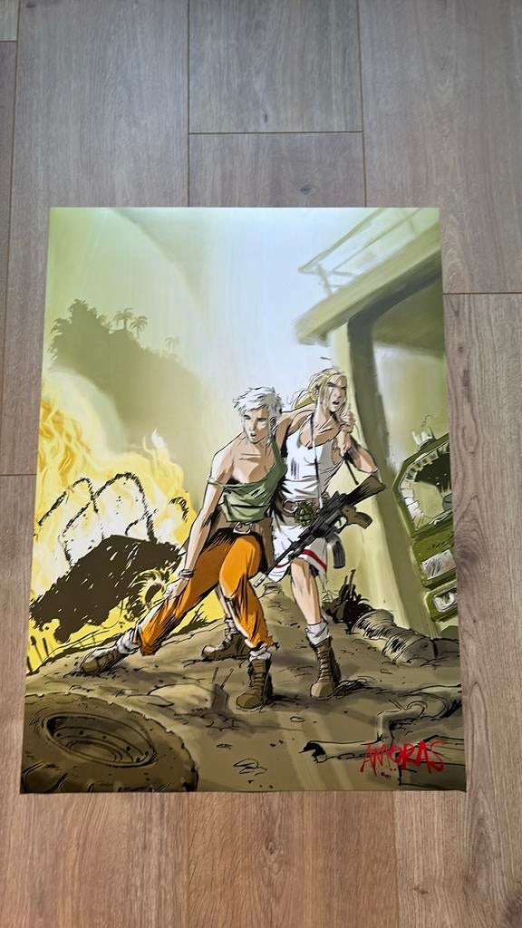 Vandersteen cambré Amoras suske en wiske poster, Enlèvement ou Envoi, Neuf