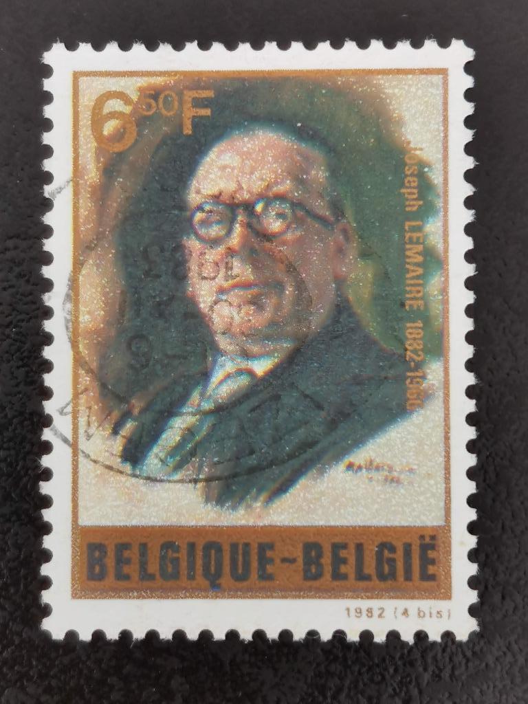 Belgique 1982 - Ministre d'État Joseph Lemaire, Enlèvement ou Envoi, Affranchi