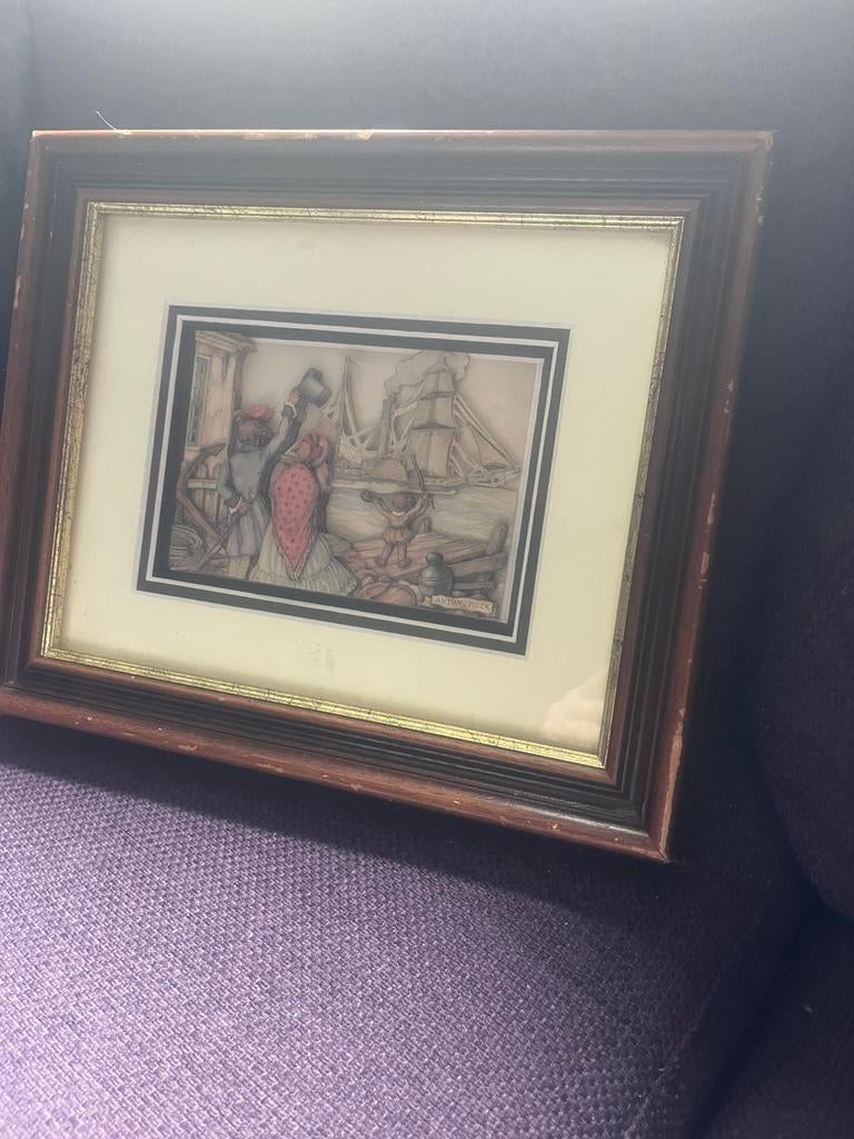 tableau Anton Pieck en  3D "peintre belge" 1925-1949, Antiquités & Art, Enlèvement ou Envoi