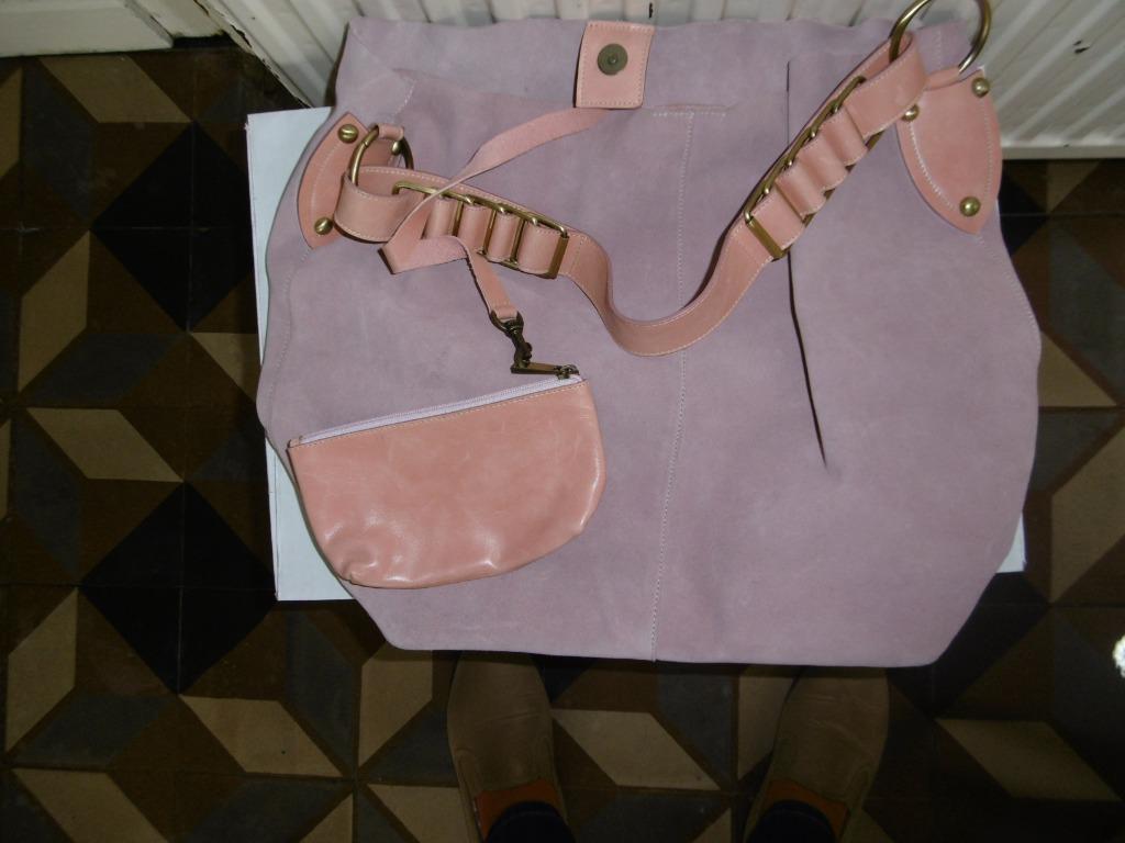 sac pour femme, en cuir rose, état neuf, Enlèvement ou Envoi, Comme neuf, Rose, Shopper