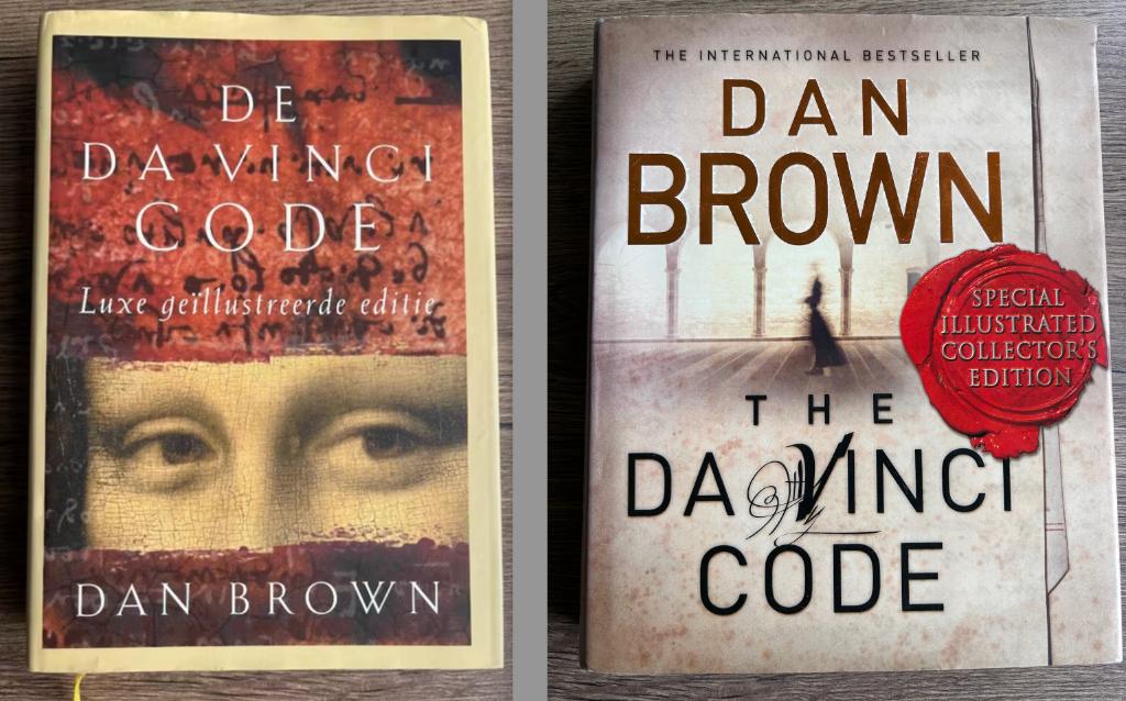 DA VINCI CODE Luxe Geïllustreerde Editie NEDERLANDS + ENGELS, Ophalen of Verzenden, Zo goed als nieuw, Dan Brown