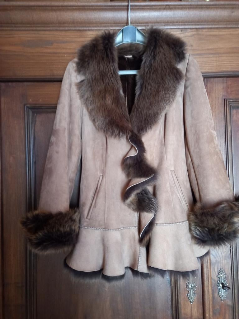 Winterjas  Pelspalijs maat 38, Kleding | Dames, Beige, Zo goed als nieuw, Ophalen, ANDERE