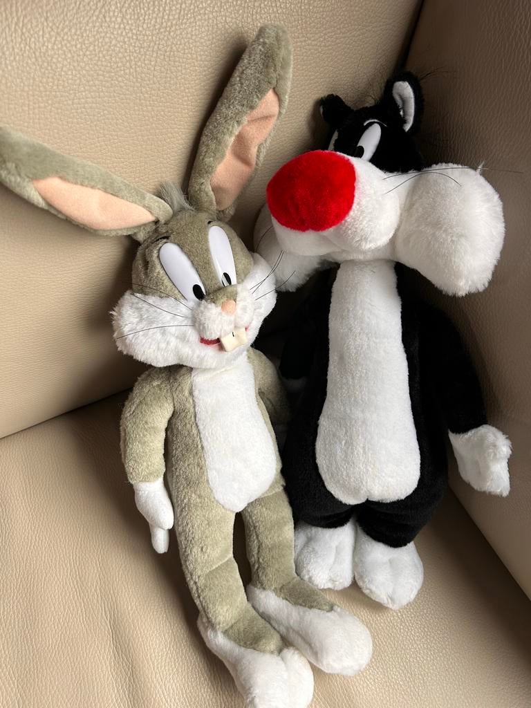 4 knuffels van Looney Tunes, Verzamelen, Poppetjes en Figuurtjes, Ophalen of Verzenden, Zo goed als nieuw