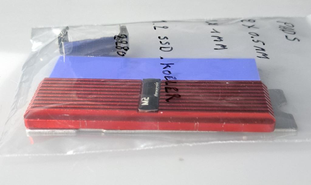 SSD M.2 KOELER MET TERMO PADS, Computers en Software, Harde schijven, Intern, SSD, Ophalen of Verzenden, Zo goed als nieuw