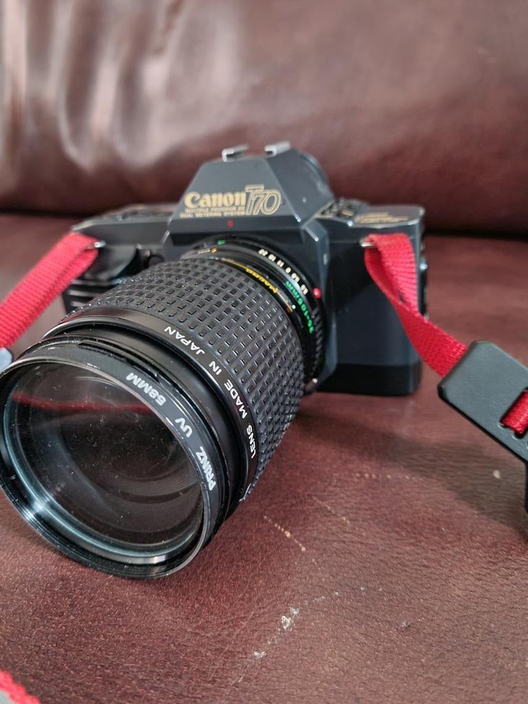 Canon T 70 plus lens, Ophalen of Verzenden, Gebruikt