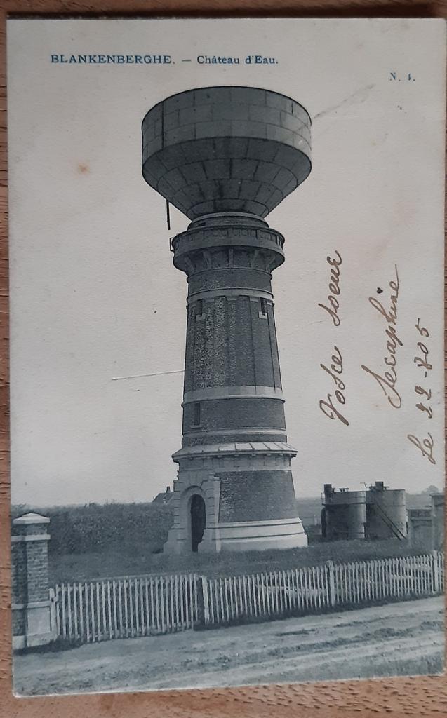 BLANKENBERGE watertoren chateau d Eau 1905, Ophalen of Verzenden