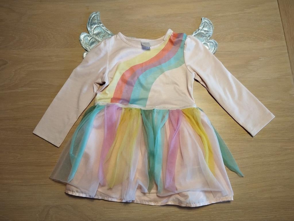 Regenboogkleedje met vleugels maat 86-92, Kinderen en Baby's, Ophalen, Zo goed als nieuw