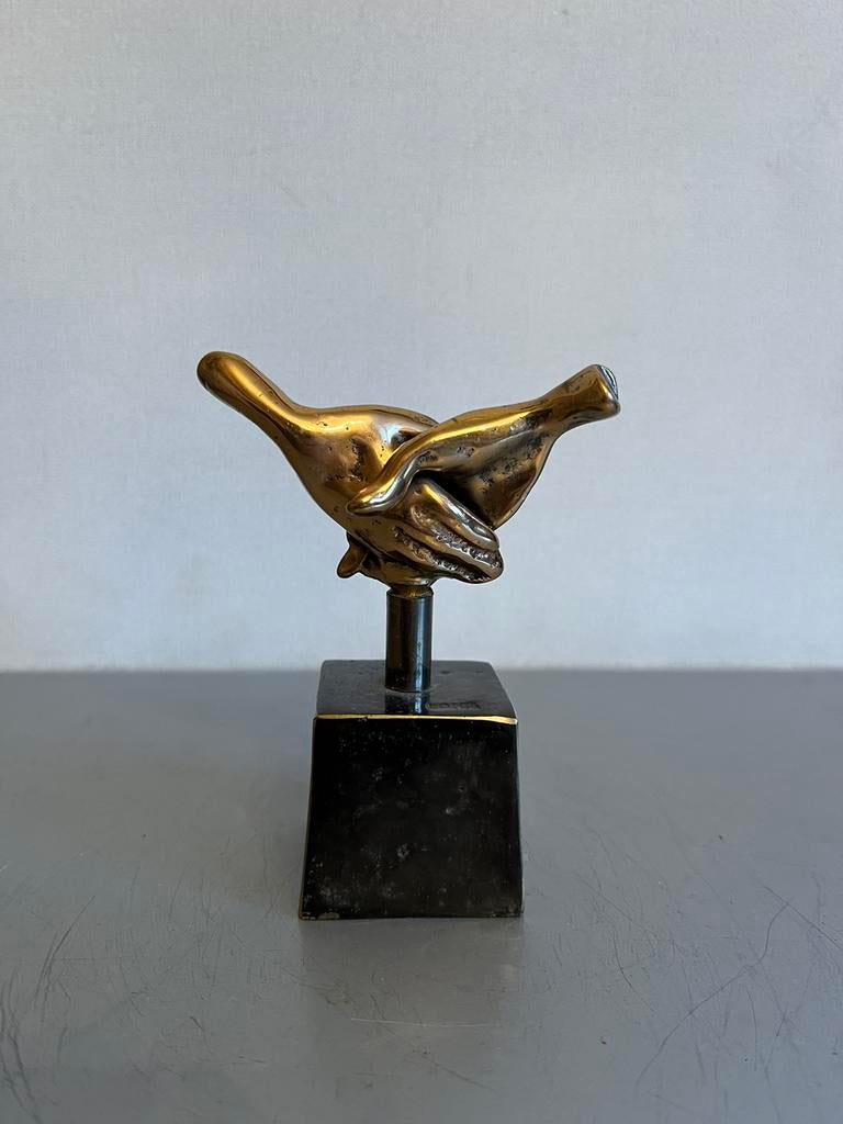 Yves Lohé bronzen handdruksculptuur, Antiquités & Art, Antiquités | Bronze & Cuivre, Enlèvement ou Envoi
