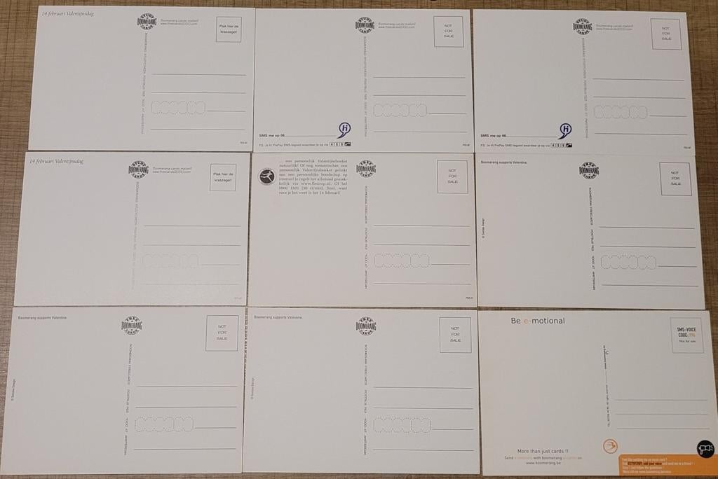 14 postkaarten: thema Valentijn, Verzamelen, Ophalen of Verzenden, 1980 tot heden, Ongelopen, Feest(dag)