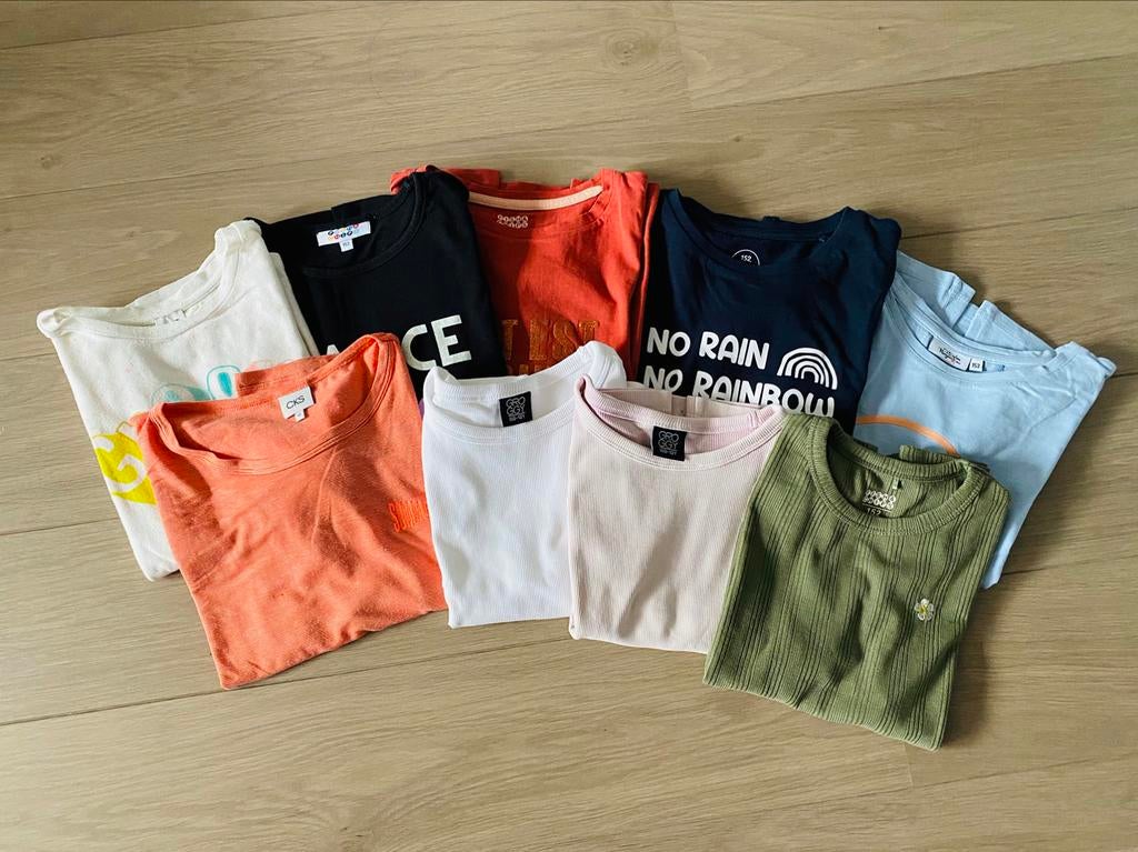 Pakket van 9 t-shirten voor meisje in maat 152, Gebruikt, Meisje, Ophalen of Verzenden, CKS
